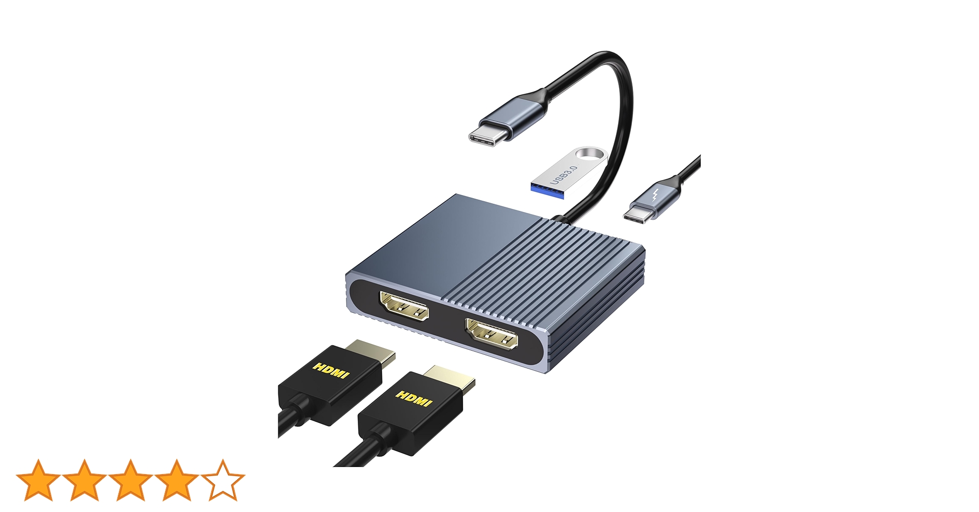 Amazon | HDMI Type-C 変換アダプター デュアルHDMI 拡張器